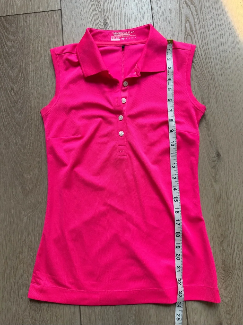 Nike Golf Tour Performance Sleeveless Golf Polo Tank Top in Bright Hot Pink XS